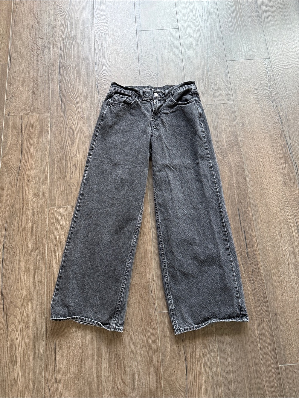 Old Navy Charcoal Gray Wide-Leg Jeans